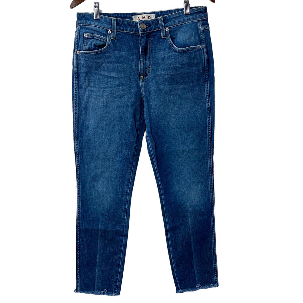 AMO Jeans stix crop mojave size 30 Skinny ankle raw hem - Picture 2 of 12